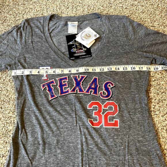 NWT MLB Texas Rangers Classic T-Shirt Womens Size L Logo Baseball Hamilton 32 - Picture 7 of 8